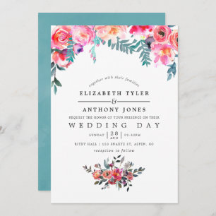 Mariage d'hiver Invitation florale