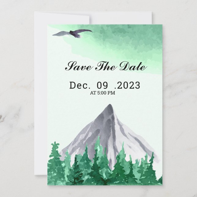 Mariage d'hiver Invitations pour tirer de votre rê (Dos)