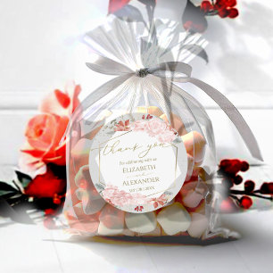 Mariage d'hiver merci Sticker Aquarelle dorée