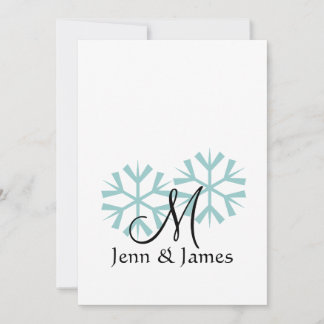 Mariage d'hiver Monogramme Mariage Invitations