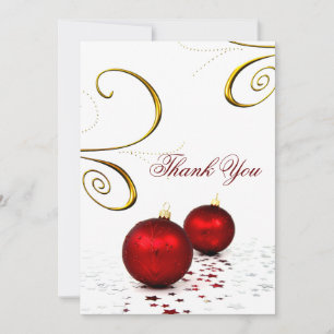 mariage d'hiver rouge Merci cartes