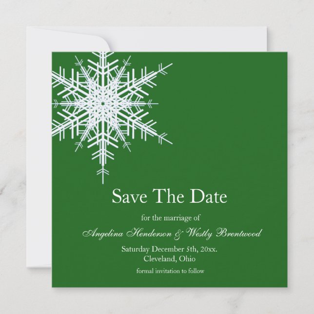 Mariage d'hiver, save the date (Devant)