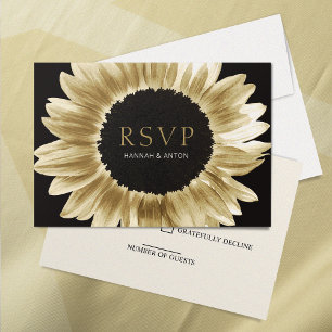 Mariage d'hiver Sunflower d'or noir