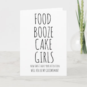 MARIAGE D'HOMME DE GROOMSMAN DE CARTE DRÔLE