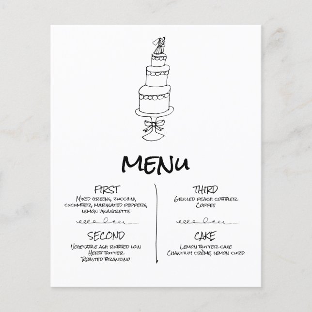 Mariage d'illustrations de Doodle en noir et blanc (Devant)
