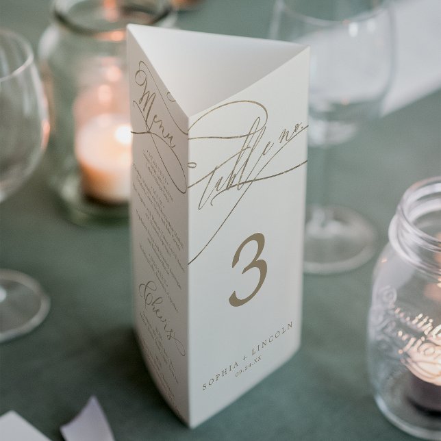 Mariage d'ivoire d'or romantique triple numéro de  (Créateur téléchargé)