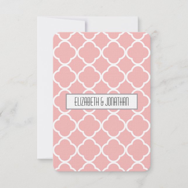 Mariage d'oignon rose ultra moderne RSVP (Devant)