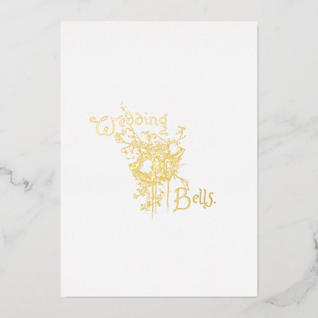 Mariage d'or Bells Invitation (Recto)