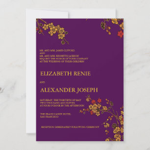Mariage d'or - invitations de mariage