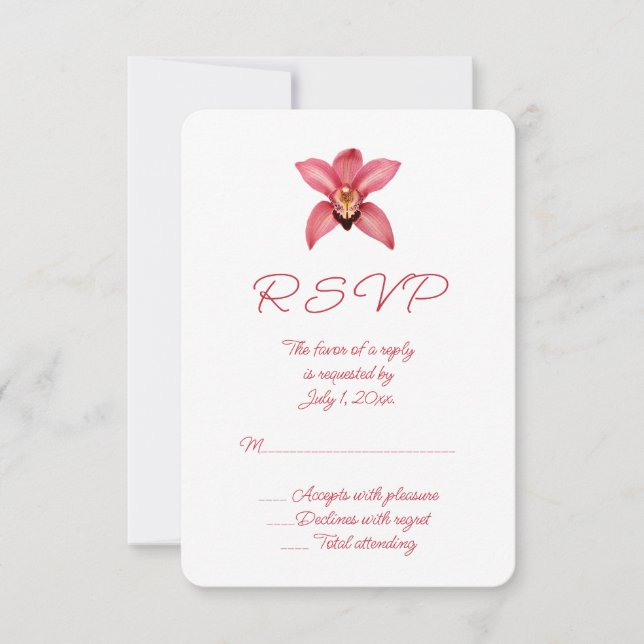 Mariage d'orchidées RSVP (Devant)