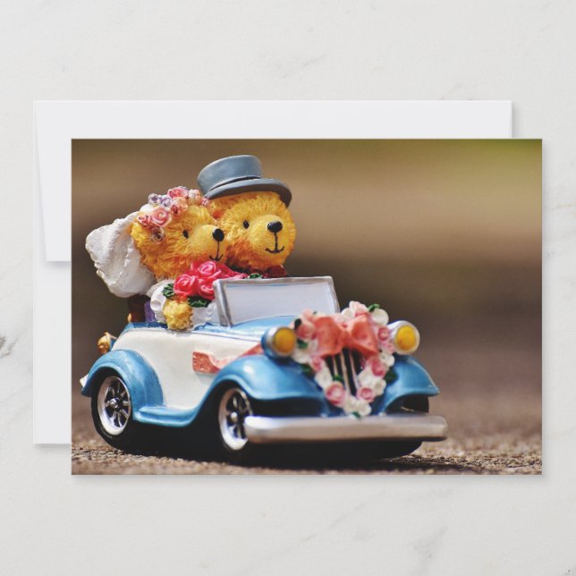 Mariage d'ours en peluche personnalisable (Devant)
