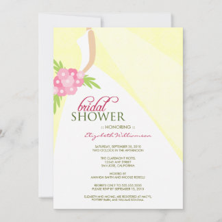 Mariage Dress_2 Invitation à la douche nuptiale (j
