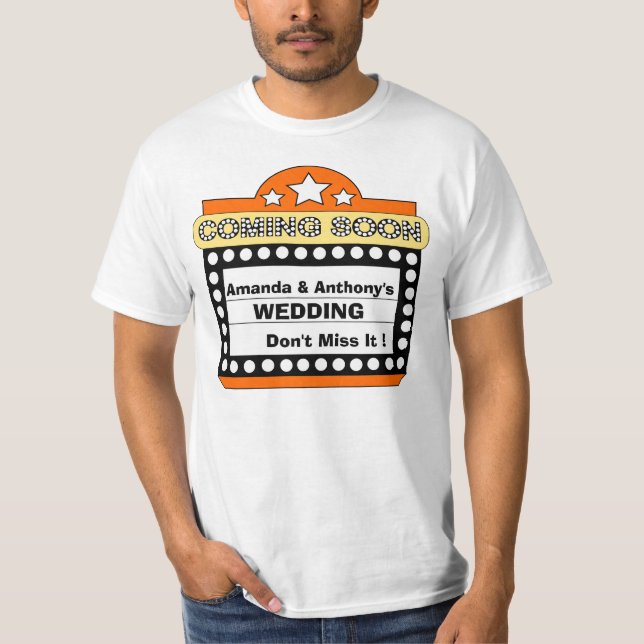 mariage drôle, t-shirt fiançailles (Devant)