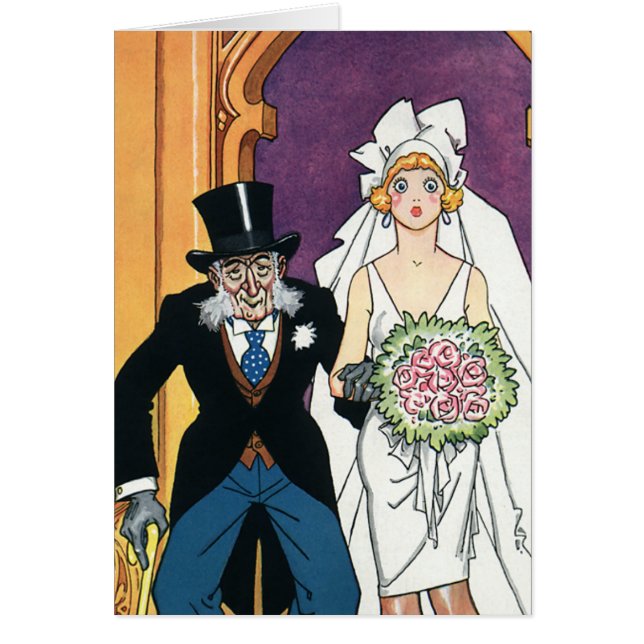 Mariage drôle vintage, romance de mai décembre (Devant)
