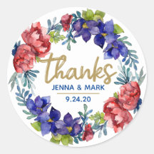 Mariage du bonheur | Merci Stickers Party Favor