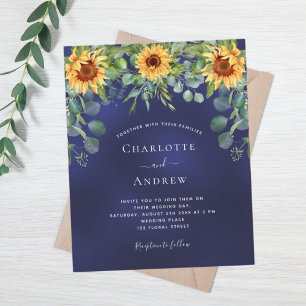 Mariage du budget de l'eucalyptus bleu marine des