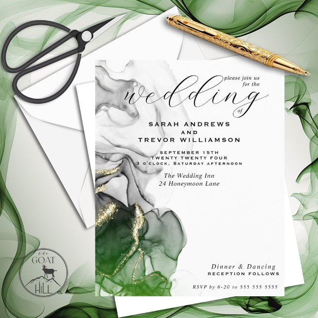Mariage du budget Emerald et encre d'alcool onyx (Créateur téléchargé)