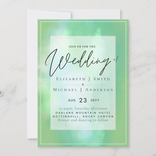 Mariage du budget moderne Mint Green (Devant)