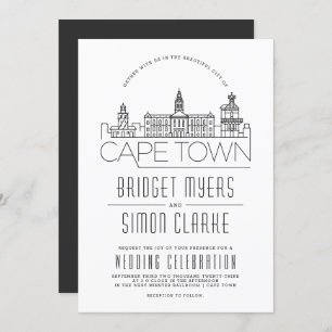 Mariage du Cap   Invitation Skyline