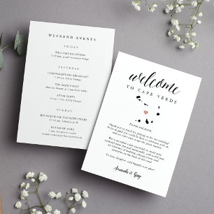 Mariage du Cap Vert Bienvenue Lettre & Itinéraire