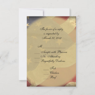 Mariage du drapeau américain RSVP