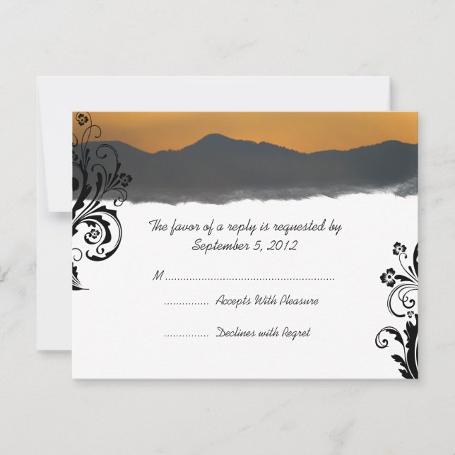 Mariage du lever du soleil de montagne RSVP (Devant)