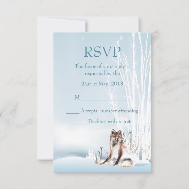 Mariage du loup d'hiver RSVP (Devant)