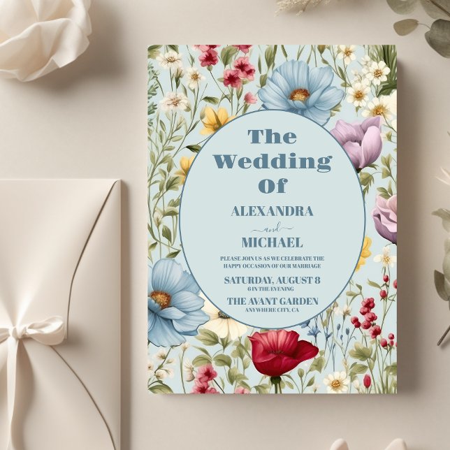 Mariage du modèle de Fleur sauvage de budget (Créateur téléchargé)