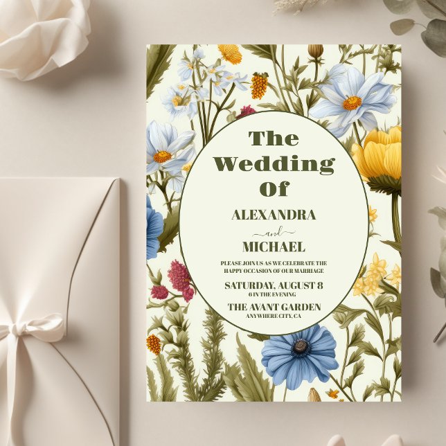 Mariage du modèle de Fleur sauvage de budget (Créateur téléchargé)