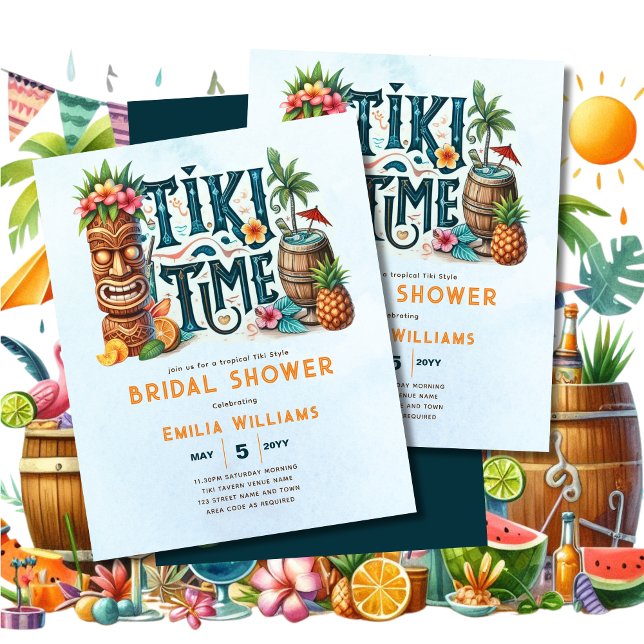 Mariage du parti Tropical Tiki Luau Fête des marié (Créateur téléchargé)