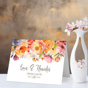 Mariage dynamique Spring Floral Amour et Merci