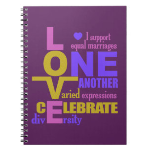 Mariage Égalité / carnet personnalisé One Love