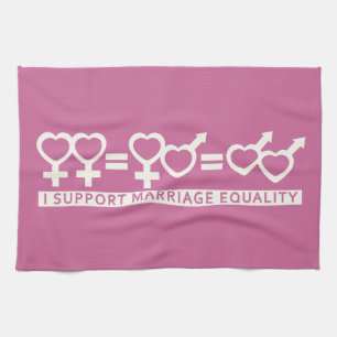 Mariage Égalité / One Love serviette personnalisée