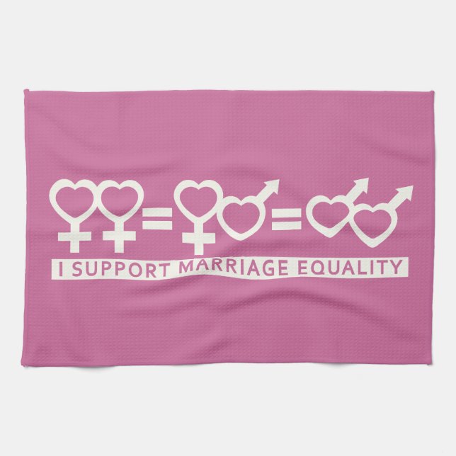 Mariage Égalité / One Love serviette personnalisée (Horizontal)