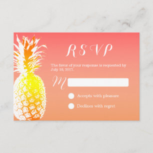 Mariage élégant à l'ananas tropical RSVP