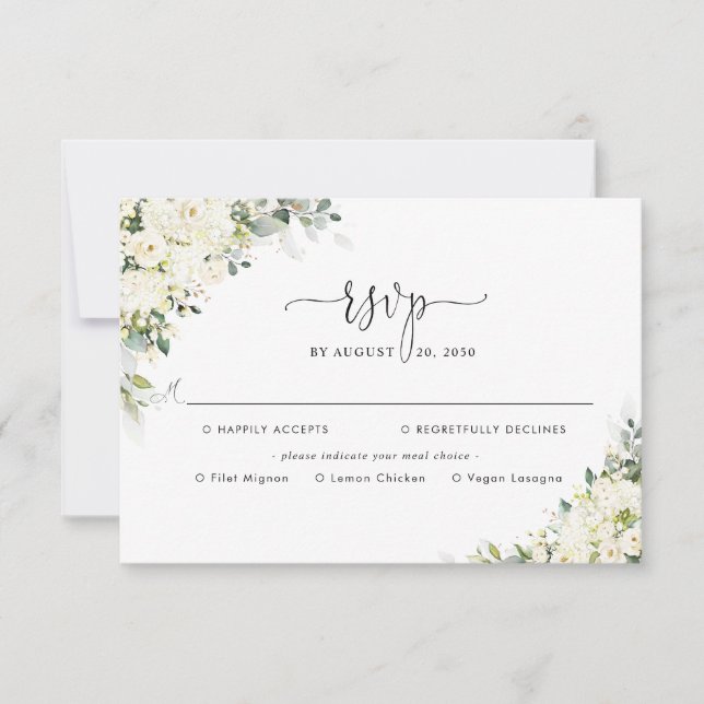 Mariage Élégant aux Fleurs Blanches avec RSVP Choi (Devant)