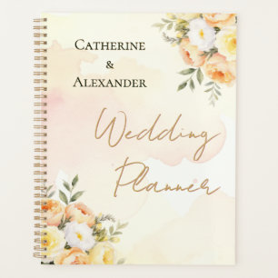 Mariage Élégant aux Roses Aquarelles Florales