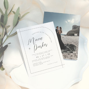Mariage Élégant avec Arche et Calligraphie pour Ph