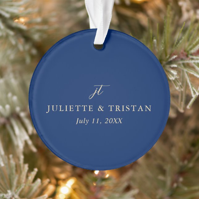 Mariage Élégant Bleu Marine et Crème (Arbre)