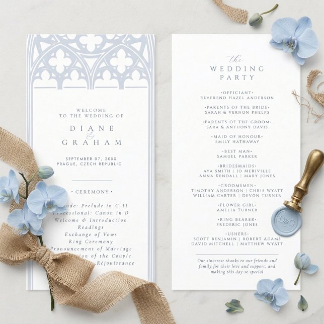 Mariage élégant classique cathédrale bleu pour tou (Créateur téléchargé)