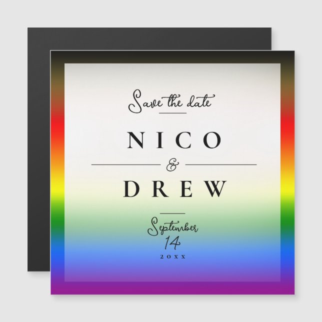 Mariage élégant de fierté LGBTQ+ BIPOC  (Devant / Derrière)