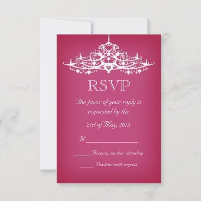 Mariage élégant de lustre RSVP (Devant)