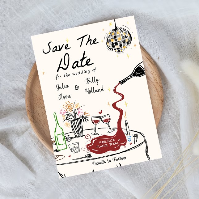 Mariage Élégant Enregistrer Les Cartes De Date (Créateur téléchargé)