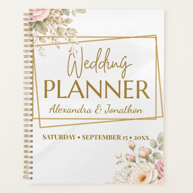 Mariage Élégant Floral Boho  (Devant)