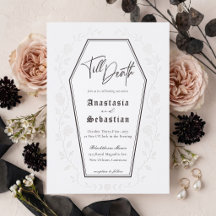 Mariage Élégant Floral Rose Gothique Jusqu'à la Mo