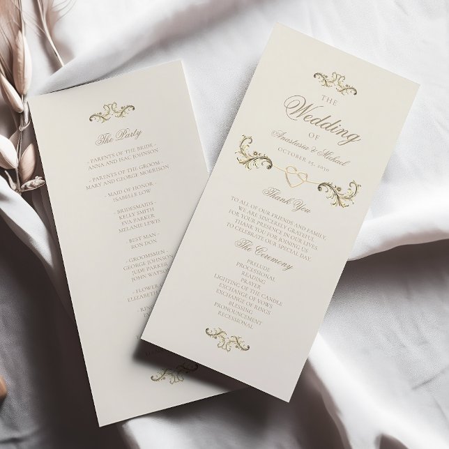 Mariage Élégant Or Baroque Vintage (Créateur téléchargé)