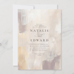 Mariage élégant peint texturé beige et crème