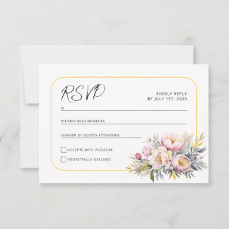 Mariage élégant pivoines roses RSVP