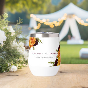 Mariage élégant rouge Bourgogne "MARIGOLD"