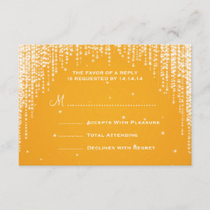 Mariage élégant RSVP nuit éblouissant Orange